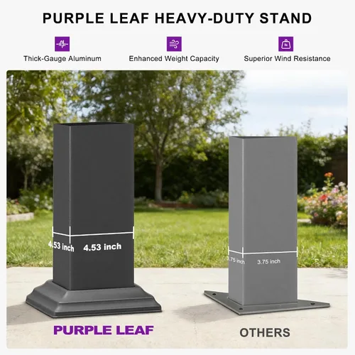 Vista 9 de PURPLE LEAF Pérgola con listones de techo rígido de 8 x 10, pérgola de aluminio para patio al aire libre con techo ajustable a prueba de lluvia