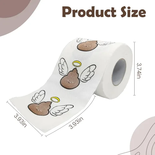 Vista 3 de Poop - Decoraciones de feliz cumpleaños para mujeres, hombres, ella, él, 3 capas, 150 hojas, rollo de papel higiénico novedoso, papel higiénico