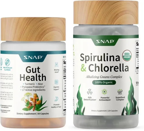 Vista 12 de Snap Supplements Suplemento de lipasa intestinal, probiótico, 50 cápsulas Gut Health Supplement for Women & Men, Digestive Enzymes, Bloating &