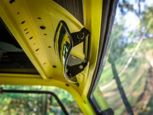 Vista 4 de SuperATV Espejo retrovisor curvado UTV para Can-Am Defender HD 5 / HD 8 / HD 10 / MAX (ver ajuste) Espejo retrovisor convexo de 17 x 3 pulgadas