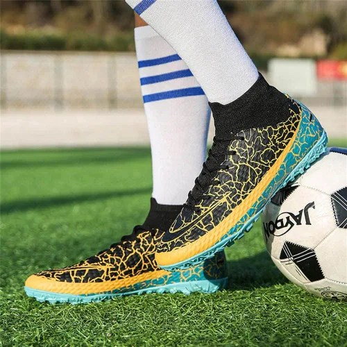 Vista 3 de GEXECEUSS Soccer Shoes for Big Boys High-Top Cleats Soccer Boots Breathable Lightweight Turf Football Shoes for Mens Outdoor Competition Training