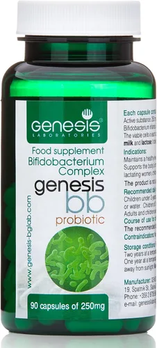 Vista 9 de Genesis Bifidobacterium Complex BB Probiotic 14 Cápsulas de 240 Mg Paquete de Viaje