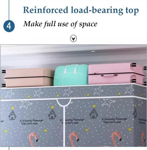 Vista 7 de large closets Wardrobe Closet with Pattern Cloth Cover Wardrobe Closet Steel Rack Closet for Clothes Saves Space Portable Storage Closet Space-saving
