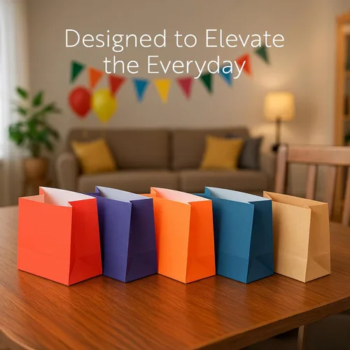 Vista 7 de Restaurantware Bag Tek - Bolsas de papel de 3.9 x 2.3 x 3.8 pulgadas para aperitivos, 100 bolsas de papel pequeñas para alimentos, bolsas