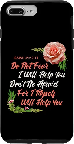 Vista 9 de Funda bíblica para iPhone 15 con texto en inglés "Do not Fear Isaías