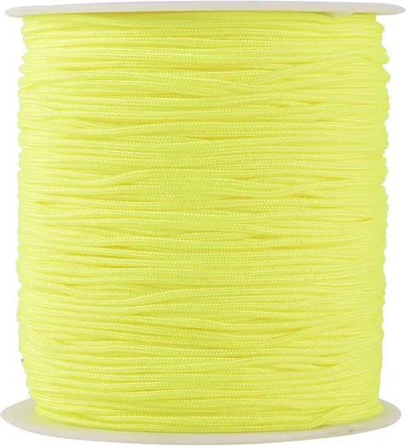 Vista 143 de KONMAY 1 rollo de cuerda de nailon de 150 yardas, trenzado de 0.016 in de nailon Shamballa Macramé/cordón de cuentas, cordón de nudo chino, cuerda