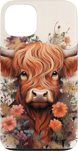 Vista 7 de Highland Cow Flowers Case for iPhone 17