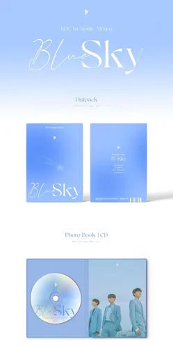 Vista 3 de DREAMUS BDC - Blue Sky (1er álbum individual) CD+Digipack+Photobook+Avión de papel+Tarjeta fotográfica+Póster plegado