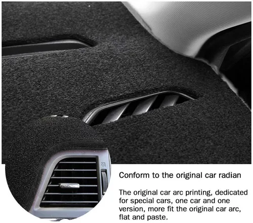 Vista 3 de SureKit Cubierta de tablero personalizada para tablero de auto 2019-2020 (línea negra)