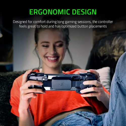 Vista 5 de Razer Kishi Mobile Game Controller Gamepad for Android USB-C Xbox Game Pass Ultimate xCloud Stadia GeForce NOW Luna - Passthrough Charging - Low