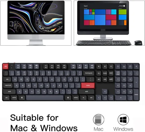 Vista 3 de Keychron K5 Pro QMK/VIA - Teclado mecánico inalámbrico personalizado, diseño de tamaño completo intercambiable en caliente, 108 teclas programables