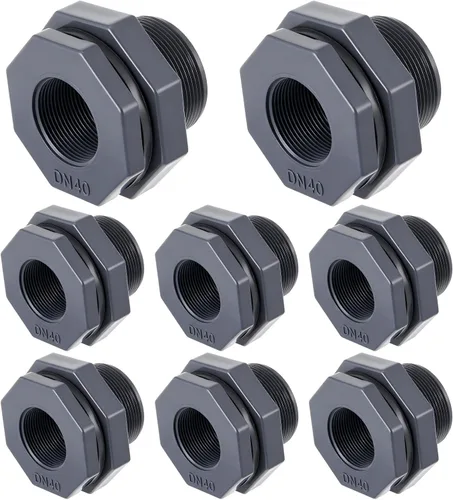Vista 7 de 4 unids 1 pulgada mamparo montaje PVC Npt tanque conector
