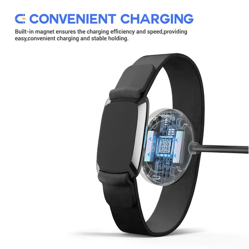 Vista 4 de TUSITA Cargador compatible con brazalete Wahoo TICKR FIT de ritmo cardíaco - 1M