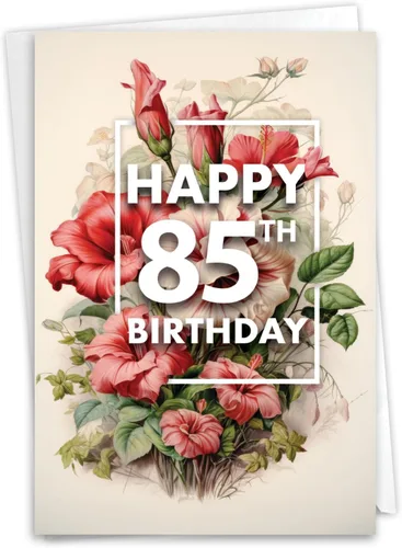 Vista 11 de NobleWorks - Tarjeta de feliz cumpleaños número 85 divertida - Celebración de 85 años, tarjeta de humor de hito para abuelos, padres - Ecuación