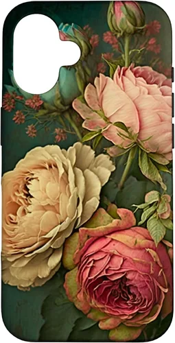 Vista 32 de Boho Shabby Chic Bohemian Roses Vintage Funda con diseño de flores y flores para iPhone 17