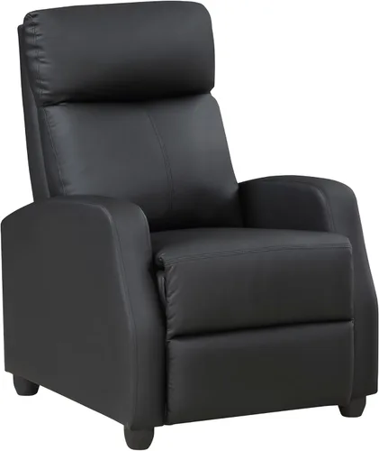Vista 7 de Lexicon Barbal - Silla reclinable de piel sintética de 27 pulgadas de ancho, color negro
