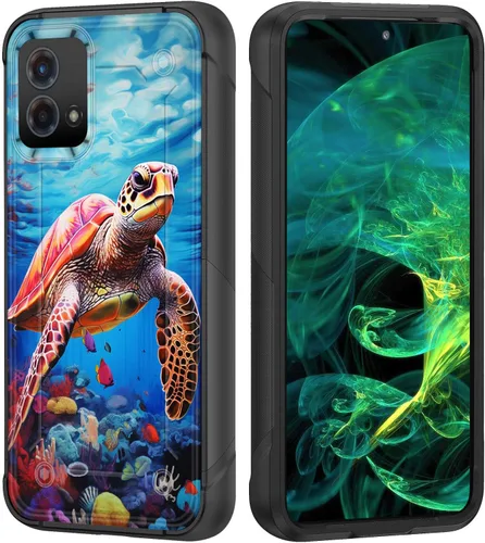 Vista 30 de Funda para Moto G Stylus 5G 2023, resistente de doble capa de policarbonato duro y silicona suave, resistente a prueba de golpes, funda protectora