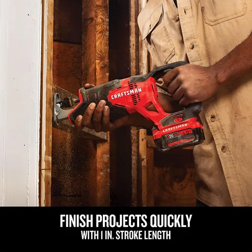Vista 9 de CRAFTSMAN V20 Kit combinado de herramientas eléctricas inalámbricas de 4 herramientas con 2 baterías y cargador (CMCK400D2)