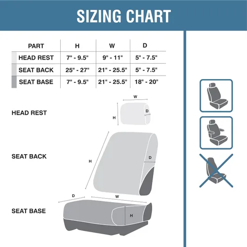 Vista 5 de Hooey - Funda de asiento de respaldo bajo, protección duradera de asiento de cubo, fácil de instalar fundas de asiento para auto, Hazer (Baja)