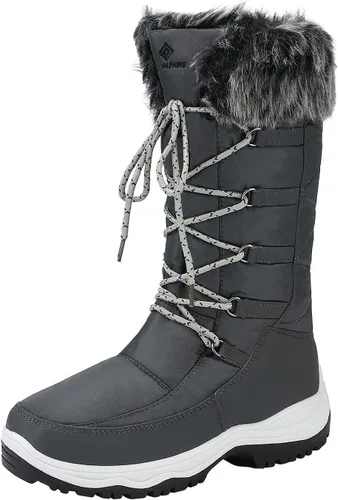 Vista 12 de DREAM PAIRS Botas de nieve de invierno para mujer, de media caña y con forro de piel sintética Marrón