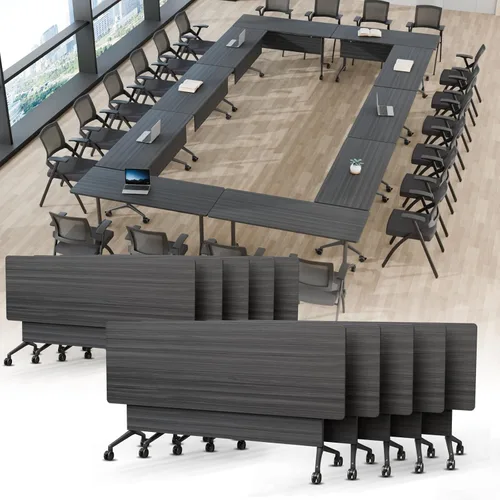 Vista 54 de Mesa de conferencias plegable, mesa de sala de conferencias con ruedas, mesa de conferencias plegable modular, mesas de reuniones de entrenamiento