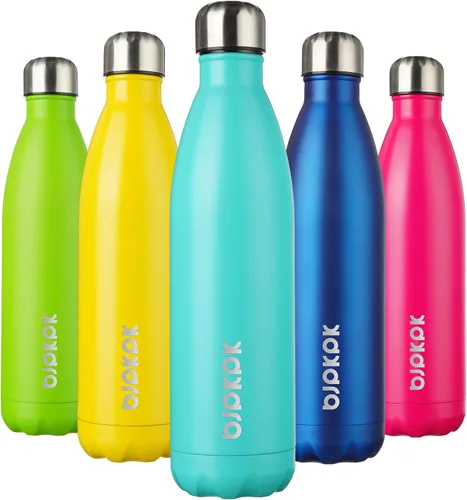 Vista 120 de [Usado] BJPKPK Botella de agua pequeña aislada de 12 onzas, frasco a prueba de A-azul
