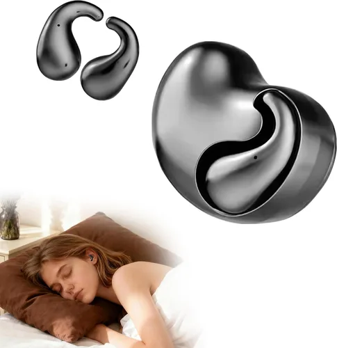 Vista 8 de Mini auriculares planos inalámbricos Bluetooth, invisibles, ultrafinos Beige