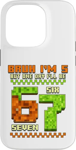 Vista 17 de Bruh I'm 5 But One-Day I'll Be 67 Retro 5th Birthday Kids Case for iPhone 17