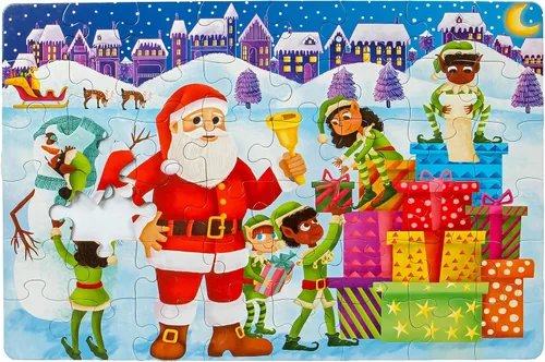 Vista 6 de Upbounders Santa's Helper's - Rompecabezas navideño de 48 piezas para niños, 4+