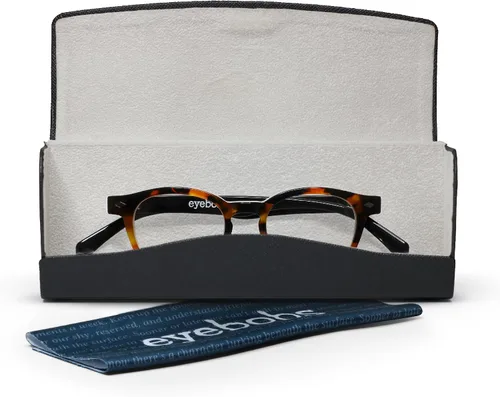 Vista 6 de eyebobs Bitty Witty Narrow Traditional and Blue Light Reading Glasses Granito negro