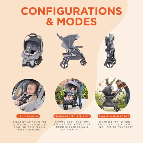 Vista 6 de Baby Trend Skyview Plus - Sistema de viaje para bebé color Bluebell