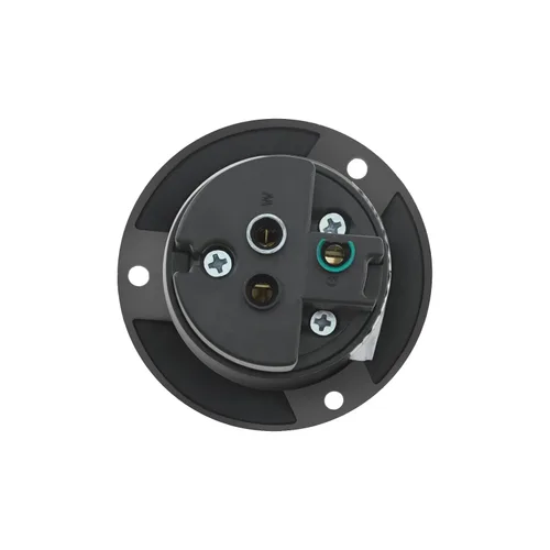 Vista 4 de Miady Toma de corriente con brida de 15 amperios de 125 V, NEMA 5-15 receptáculo de tomas de corriente con bridas con cubiertas delanteras