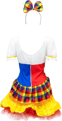 Vista 2 de Cutie payaso traje de Halloween para mujer sexy arlequín circo vestido