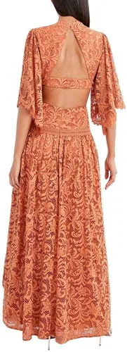 Vista 3 de BCBGMAXAZRIA Womens Lace Maxi Evening Dress