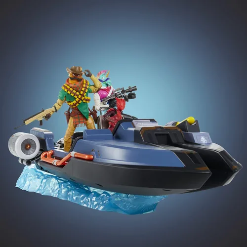 Vista 9 de FORTNITE Hasbro Victory Royale Series - Vehículo coleccionable de lujo de lancha motora Deluxe con accesorios, 19.6 pulgadas (49.8 cm)