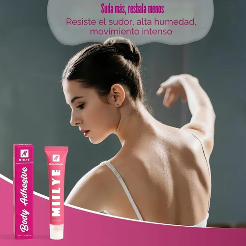 Vista 4 de Pegamento adhesivo corporal para ropa de 0.7 fl oz, a prueba de sudor, adhesivo de piel de lavado con agua, cinta adhesiva líquida segura para tela