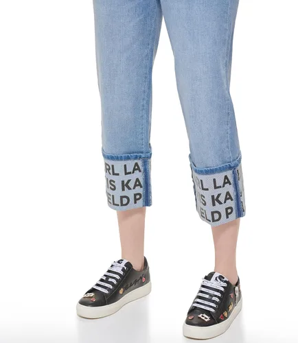 Vista 4 de Karl Lagerfeld Paris Jeans ajustados con logotipo para mujer