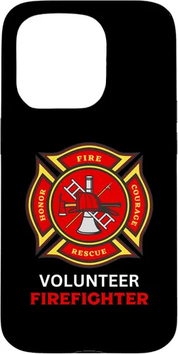 Vista 14 de Funda para iPhone 16 con logotipo de bomberos voluntarios con símbolo de bombero
