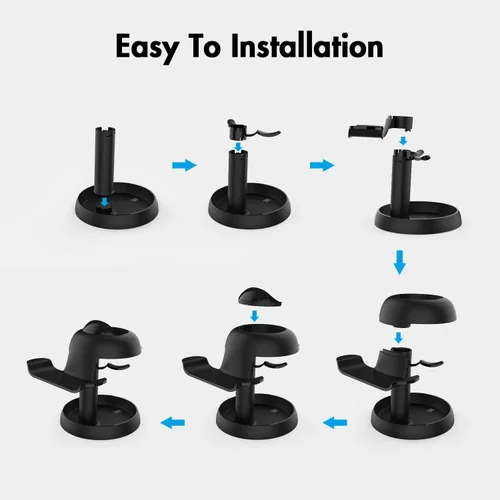 Vista 6 de AMVR Soporte para VR, accesorios para auriculares VR para Quest Pro, Meta Quest, Quest 2, Rift o Rift S y controladores táctiles