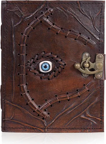 Vista 7 de cuero Hocus Pocus Libro de hechizos Diario de cuero para el mal de ojo, libro de hechizos Girmoire Regalos