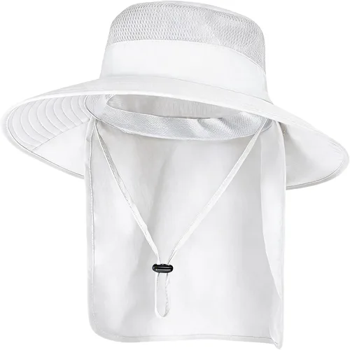 Vista 36 de Sombreros de sol para hombres y mujeres, sombrero de pesca UPF 50+ transpirable de ala ancha Beige