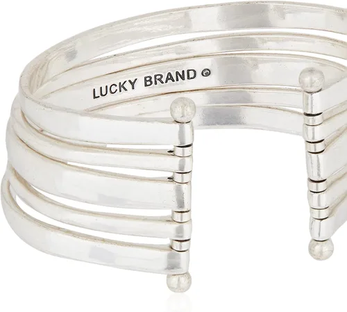 Vista 2 de Lucky Brand Pulsera de varias filas, plata, Metal