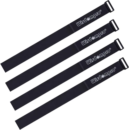 Vista 12 de Wisdompro Paquete de 4 correas de amarre extra grandes de 2 x 37 pulgadas de gancho y bucle resistentes Nailon duradero, reutilizable, largo