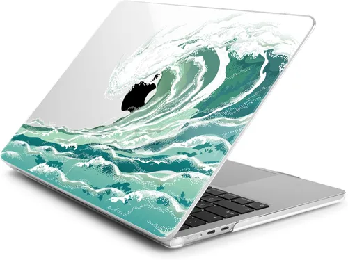 Vista 4 de Batianda Estuche Premium para Nuevo MacBook Air de 15 Pulgadas 2025 M4 2024 2023 con Chip M3 M2 Modelo A3241/A3114/A2941, Estuche Protector de Olas