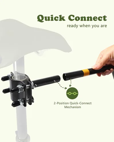 Vista 4 de Correa de bicicleta para perros – Accesorio de bicicleta manos libres para perros, absorción de golpes segura, longitud ajustable, fácil de instalar