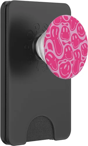 Vista 7 de estética trippy rosa líquido remolino goteo sonrisa cara PopSockets estándar PopGrip
