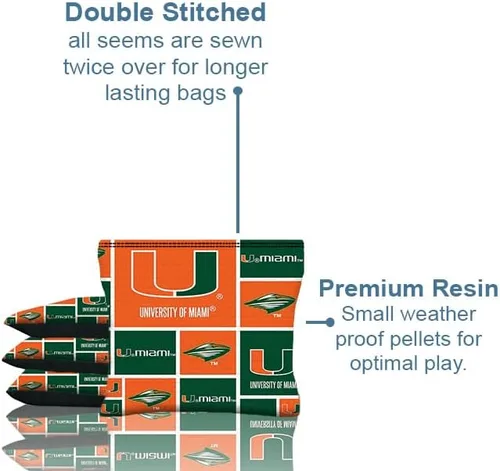 Vista 3 de BackYardGamesUSA Cornhole BEANBAGS Made w Minnesota Fabric 8 Regulation Game Toss Bags Rojo