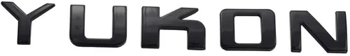 Vista 2 de Aimoll 1 placa de identificación de Yukon, emblema de letra 3D de repuesto para GMC Yukon Sierra (negro)