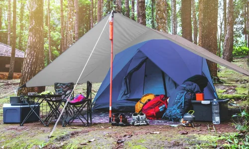 Vista 6 de Unigear Hamaca Rain Fly Impermeable Tienda de campaña Lona para mochileros Lightweight Tent Tarp with UV Protection, 9.8-16.5 ft Size Options
