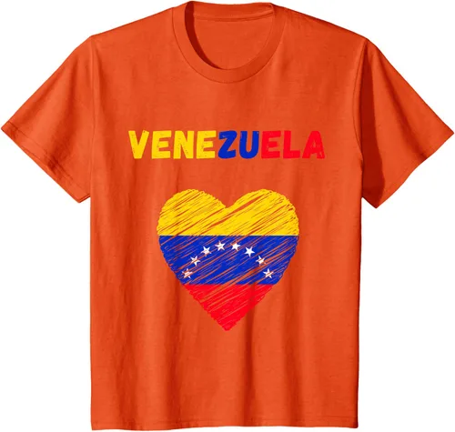 Vista 39 de Camiseta con la bandera venezolana con corazón de Venezuela, Negro